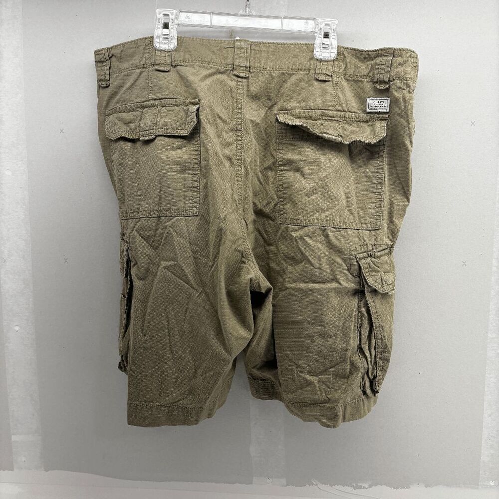 Chaps Men’s Brown Casual Cargo Shorts Size 36 EUC 100% Cotton